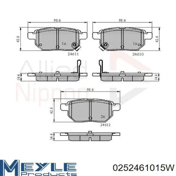 Pastillas de freno traseras FD7336A Necto