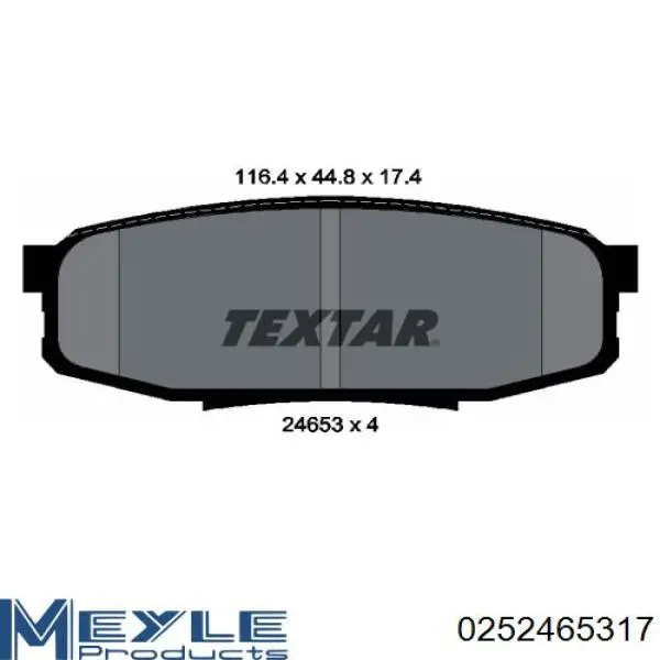 Pastillas traseras Toyota 0446660150