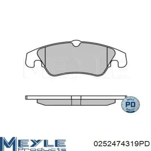 0252474319PD Meyle pastillas de freno delanteras