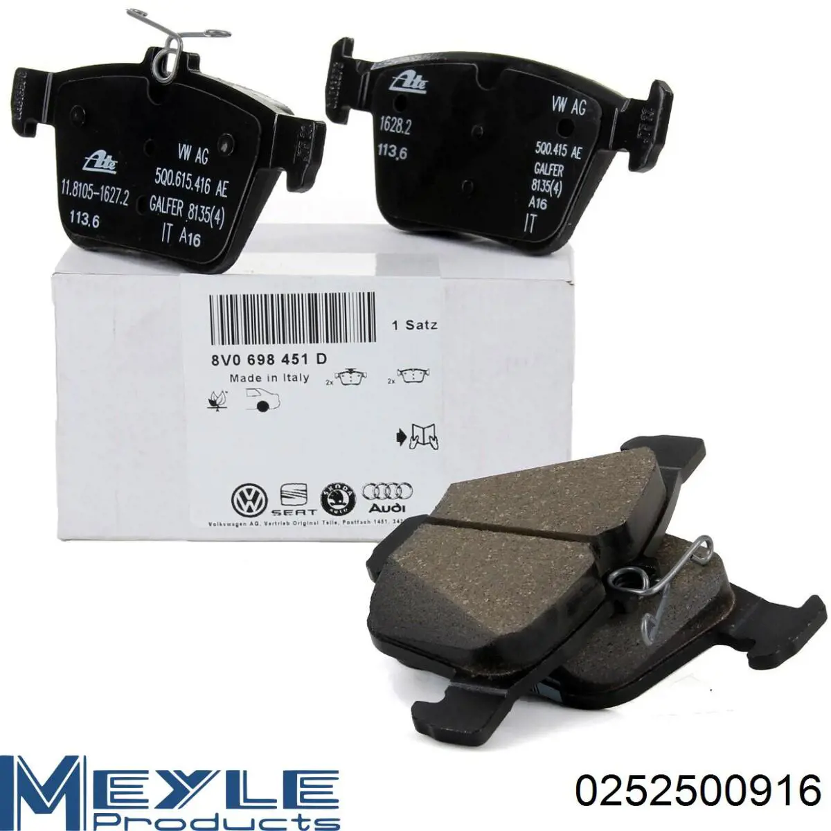 Comprar 0252500916 Meyle Pastillas de freno traseras