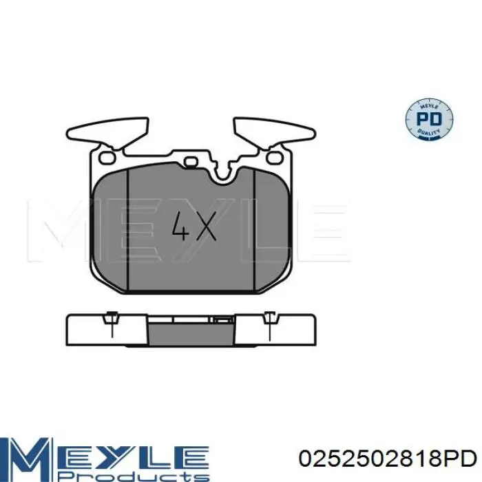 0252502818PD Meyle pastillas de freno delanteras