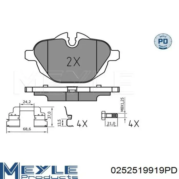 Pastillas de freno delanteras Necto FD7536A