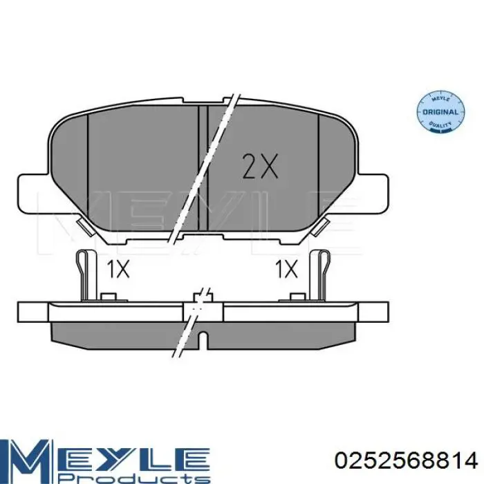 Pastillas traseras de freno Meyle 0252568814 precio, desde 20,63 EUR
