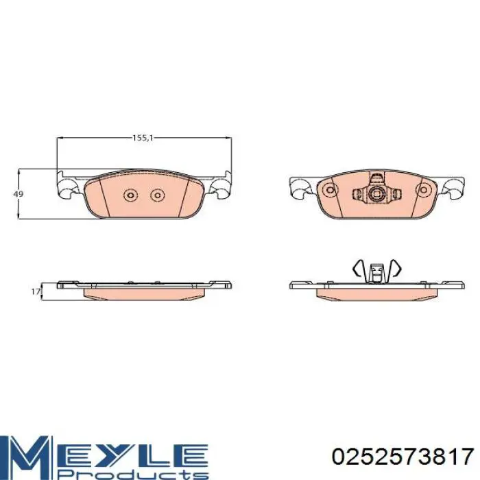 Pastillas de freno 8660006350 Renault (RVI)