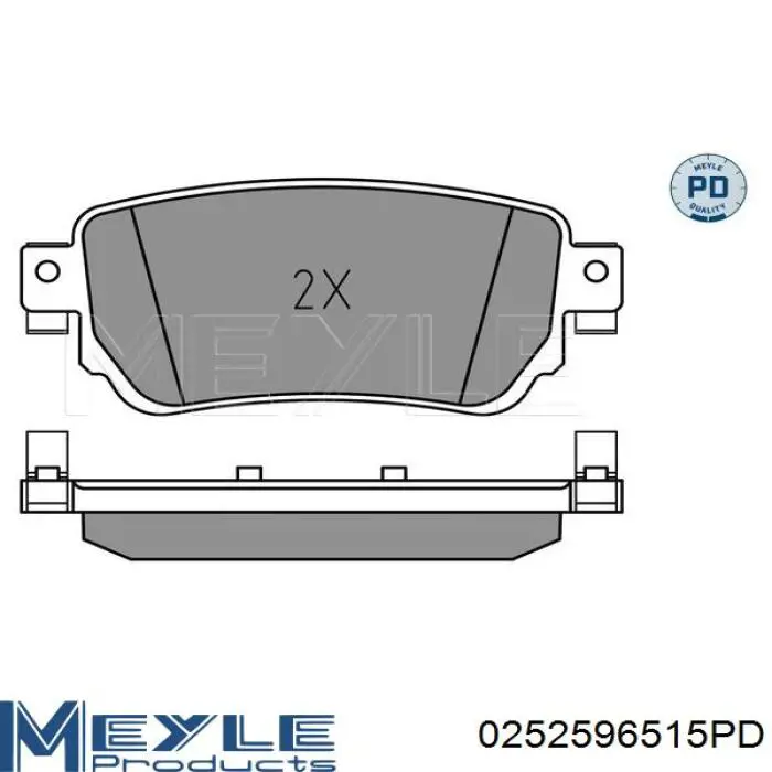 0252596515PD Meyle pastillas de freno traseras