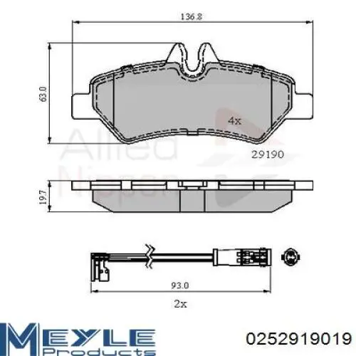Pastillas de freno traseras 55120 ABS
