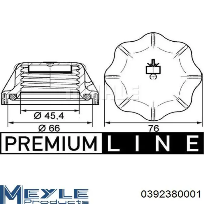 Comprar 0392380001 Meyle Tapón depósito de refrigerante