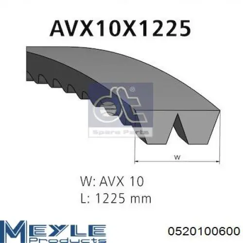 Correa de transmisión trapezoidal Continental/Siemens 10X600 precio, desde 3,42 EUR