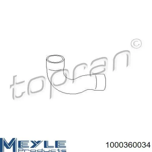 Tubo de salida de aire del turbocompresor VAG 1J0145838