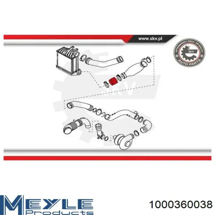 Tubo intercooler 466818 Cautex