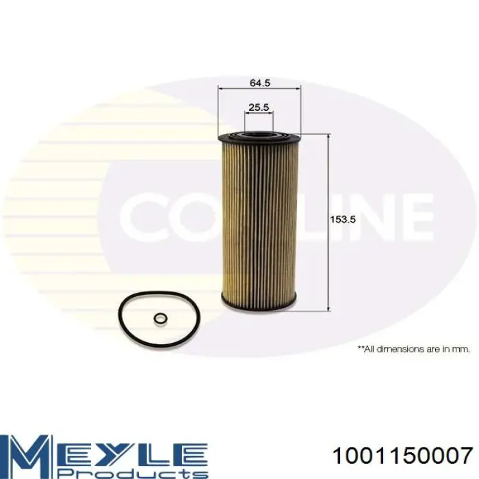 1001150007 Meyle Filtro aceite