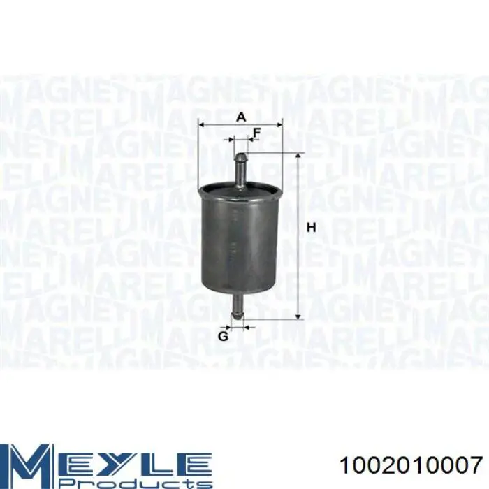 Filtro de combustible 1002010007 Meyle