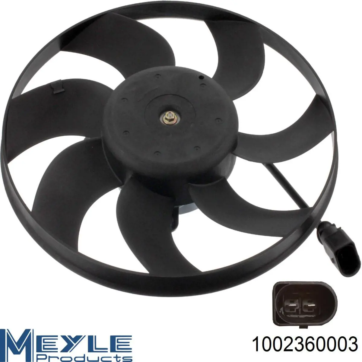 1002360003 Meyle ventilador (rodete +motor refrigeración del motor con electromotor derecho)