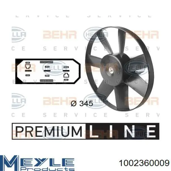 Comprar 1002360009 Meyle Ventilador del motor