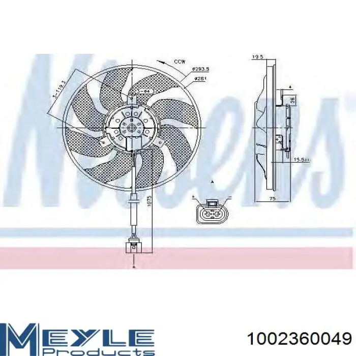 Ventilador del motor 7D0121206A VAG