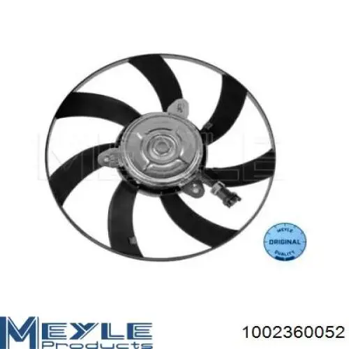 1002360052 Meyle ventilador (rodete +motor refrigeración del motor con electromotor derecho)