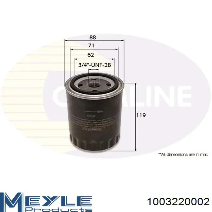 Comprar 1003220002 Meyle Filtros de aceite