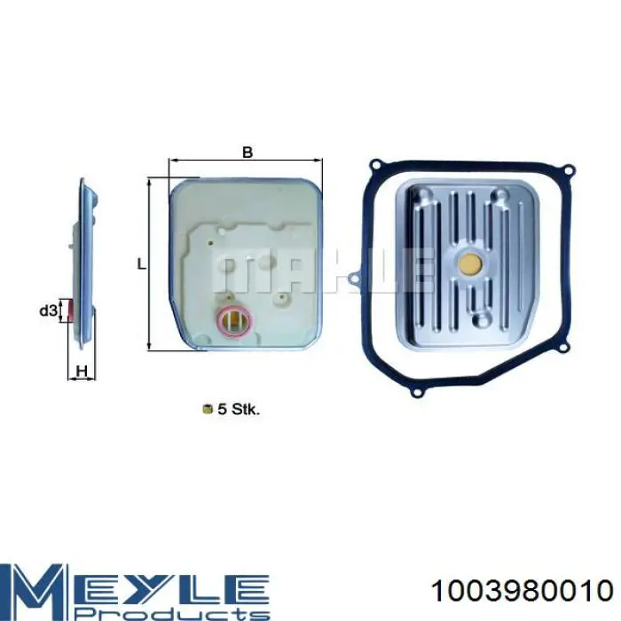 1003980010 Meyle filtro caja de cambios automática