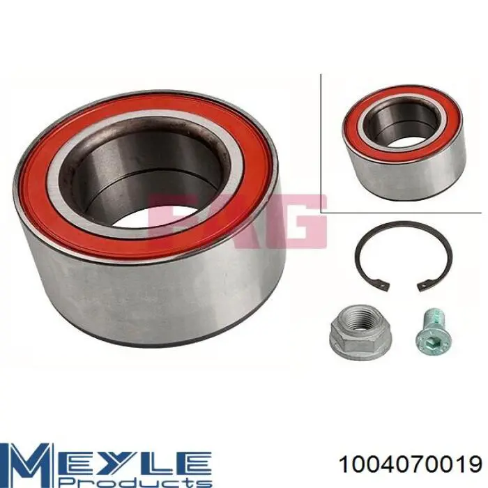 Cojinete de cubo delantero/trasero Meyle 1004070019 precio, desde 30,28 EUR