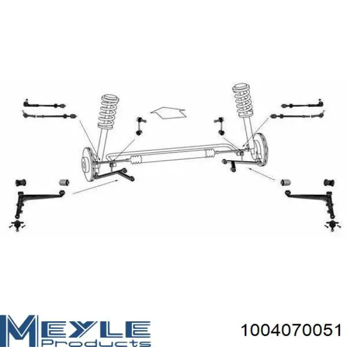 Silentblock suspension Meyle 1004070051