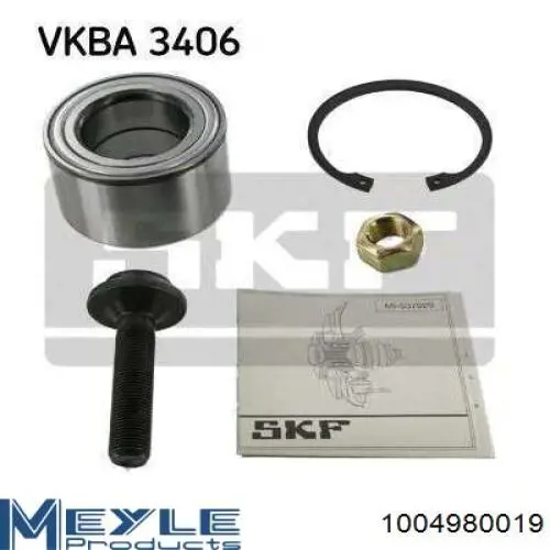 Cojinete de rueda delantero 1004980019 Meyle