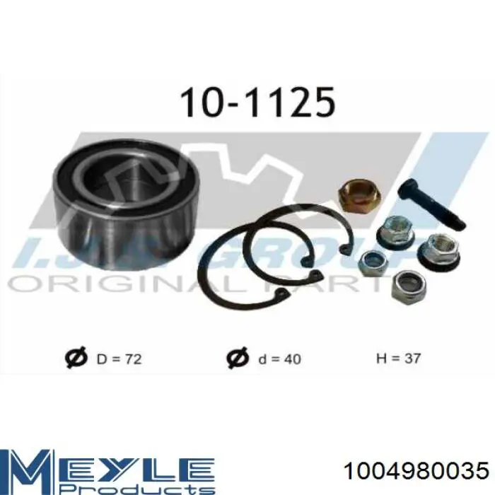 Comprar 1004980035 Meyle Cojinete de rueda delantero