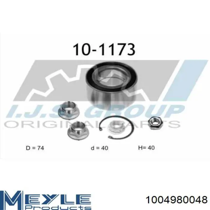 Comprar 1004980048 Meyle Cojinete de rueda delantero
