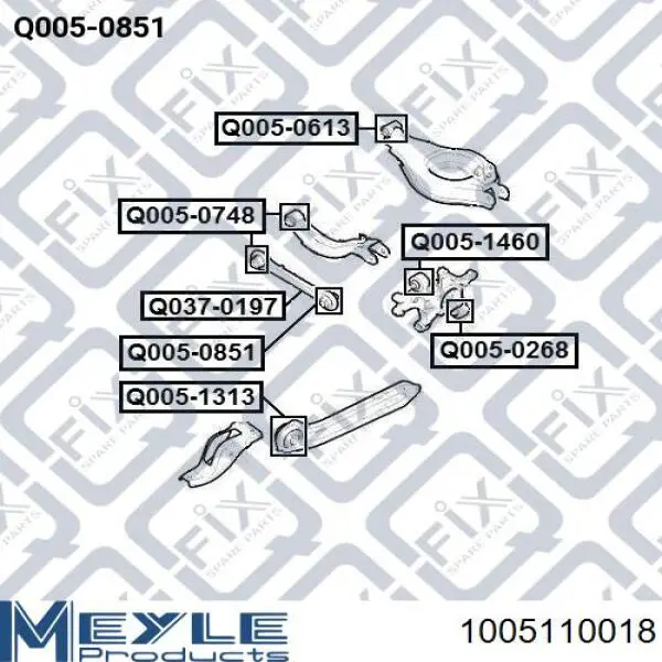 Buje de barra estabilizadora trasera 59020 Metalcaucho
