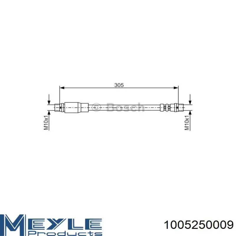 Tubo flexible de frenos delantero FTE 9240153