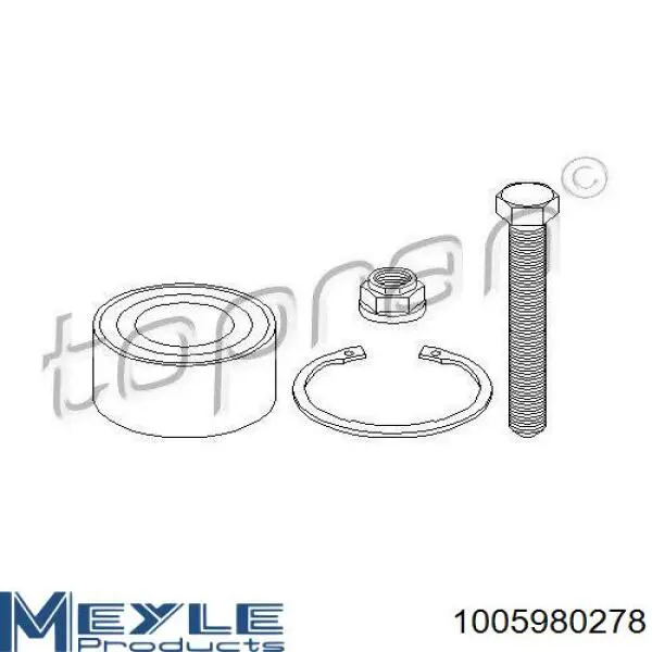 Cojinete de cubo VAG 7M3598625