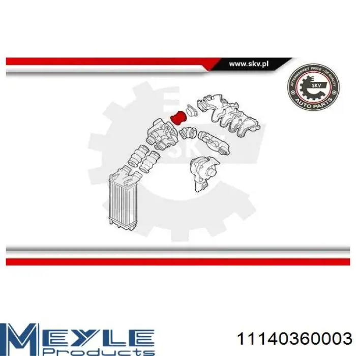 Manguera del intercooler Meyle 11140360003 precio, desde 16,41 EUR