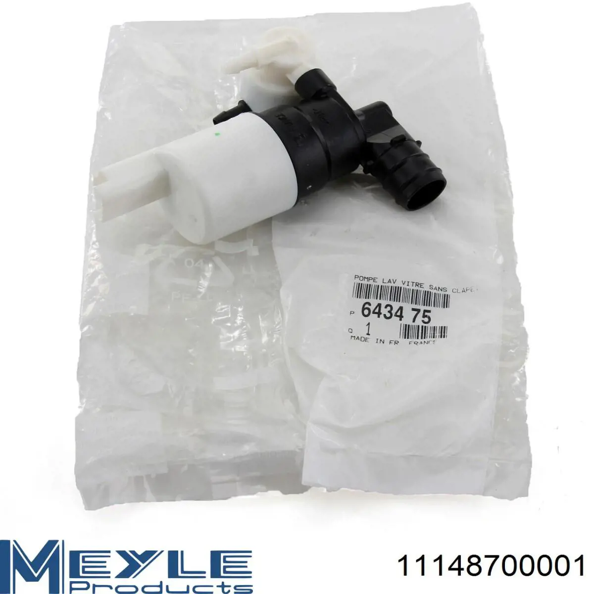 Bomba de agua limpiaparabrisas, delantera 11148700001 Meyle
