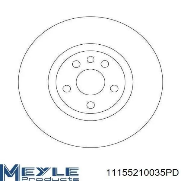 Disco de freno 11155210035PD Meyle
