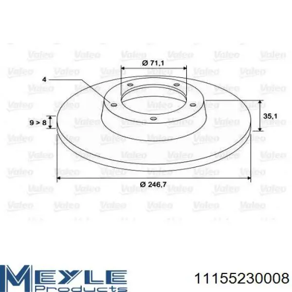 Disco de freno Hart 221594