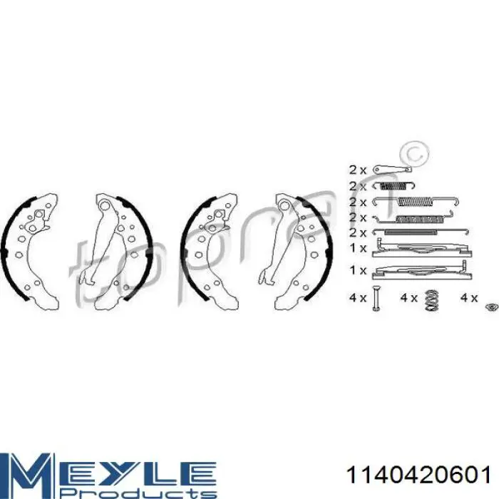 Comprar 1140420601 Meyle Zapatas de freno