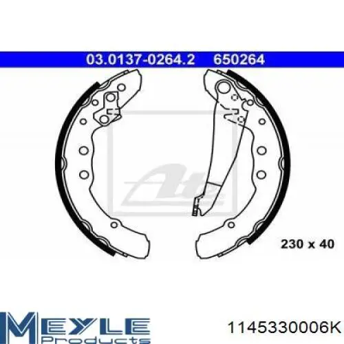 Zapatas de freno de tambor traseras VAG 443609525A precio, desde 24,05 EUR