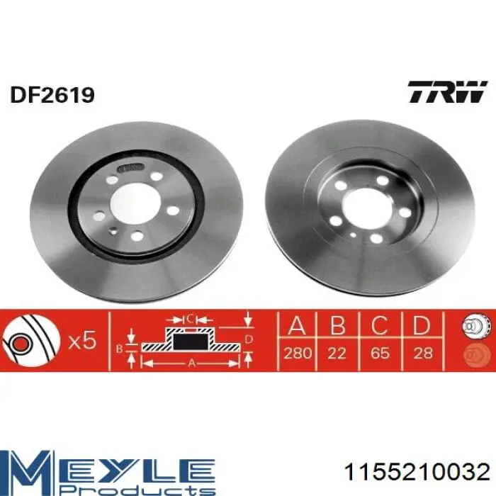 Disco de freno 3A0615301A VAG