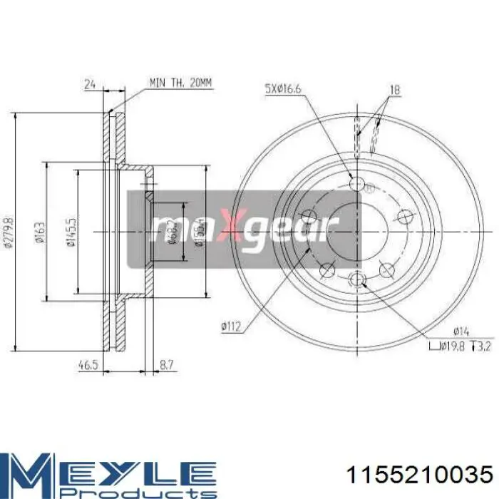 Disco de freno BD3015 Fremax