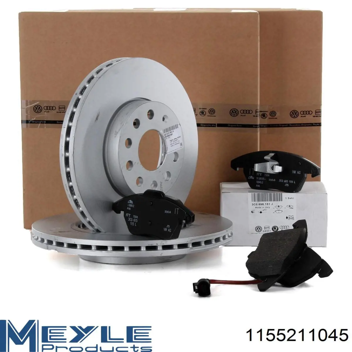 Freno de disco delantero Volkswagen Caddy 2 9K9