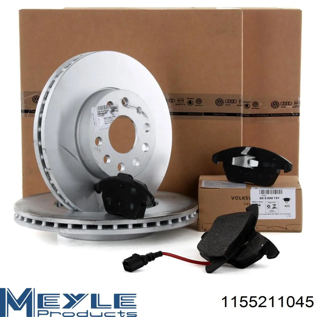 Freno de disco delantero Volkswagen Caddy 2 9K9