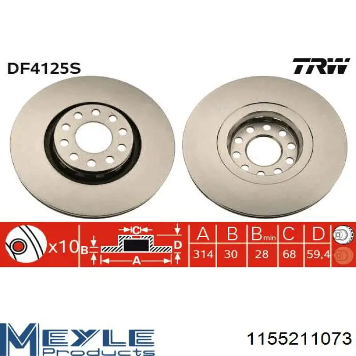 441615301AA VAG Discos