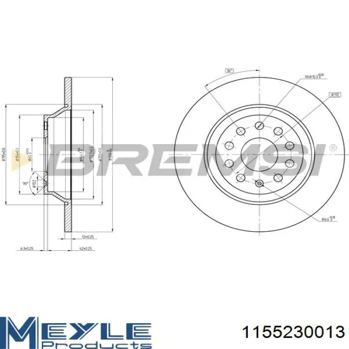 JZW698601BB VAG Freno de disco trasero