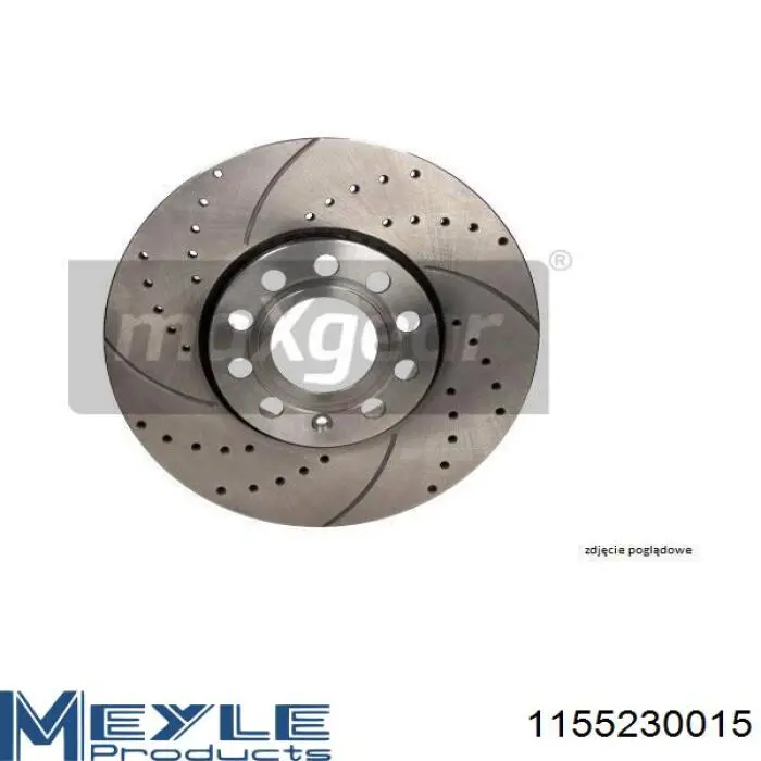 Disco de freno trasero 1155230015 Meyle