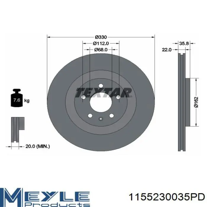 Comprar 45839 Mapco Disco de freno trasero