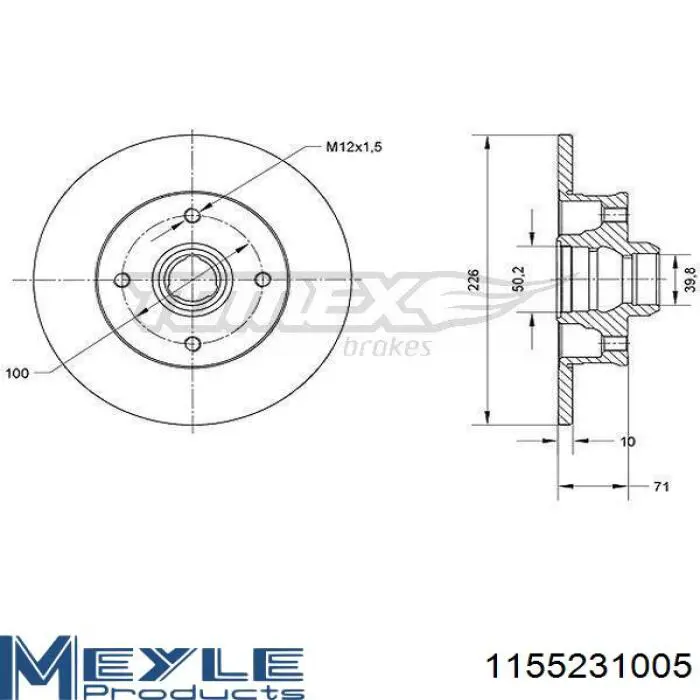 Disco de freno trasero R1132 Friction Master