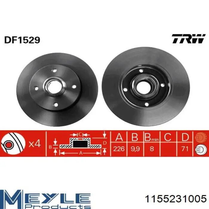 Disco de freno trasero Friction Master R1132 precio, desde 28,47 EUR