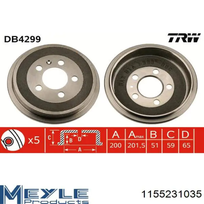 Tambor de freno trasero Peugeot/Citroen 180358 precio, desde 34,85 EUR