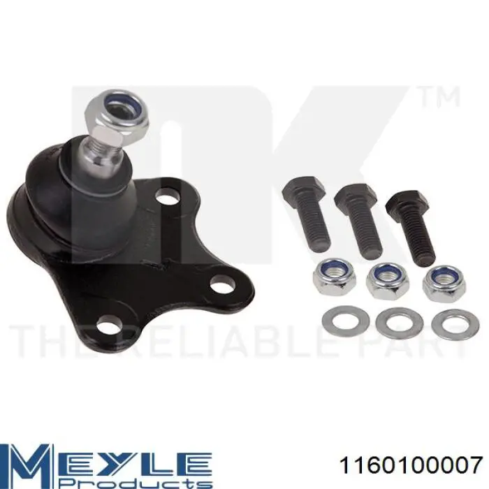 Rótula de suspensión inferior izquierda Meyle 1160100007 precio, desde 12,78 EUR