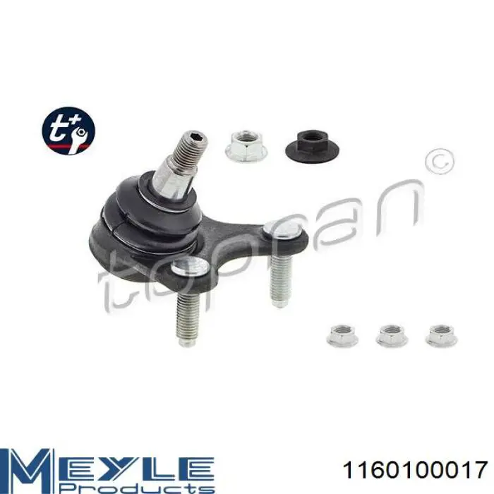 Rótula de suspensión inferior izquierda Meyle 1160100017 precio, desde 15,74 EUR