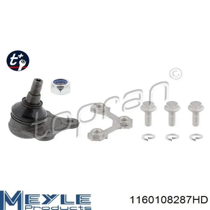 Rótula de suspensión inferior izquierda Meyle 1160108287HD precio, desde 21,42 EUR